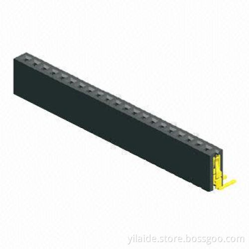 Pitch Female Connector, Measures 1.27mm with Tin and Gold Flash